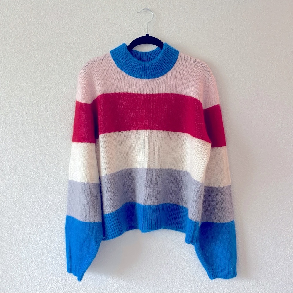 Nordstrom Signature Mohair Striped Sweater
